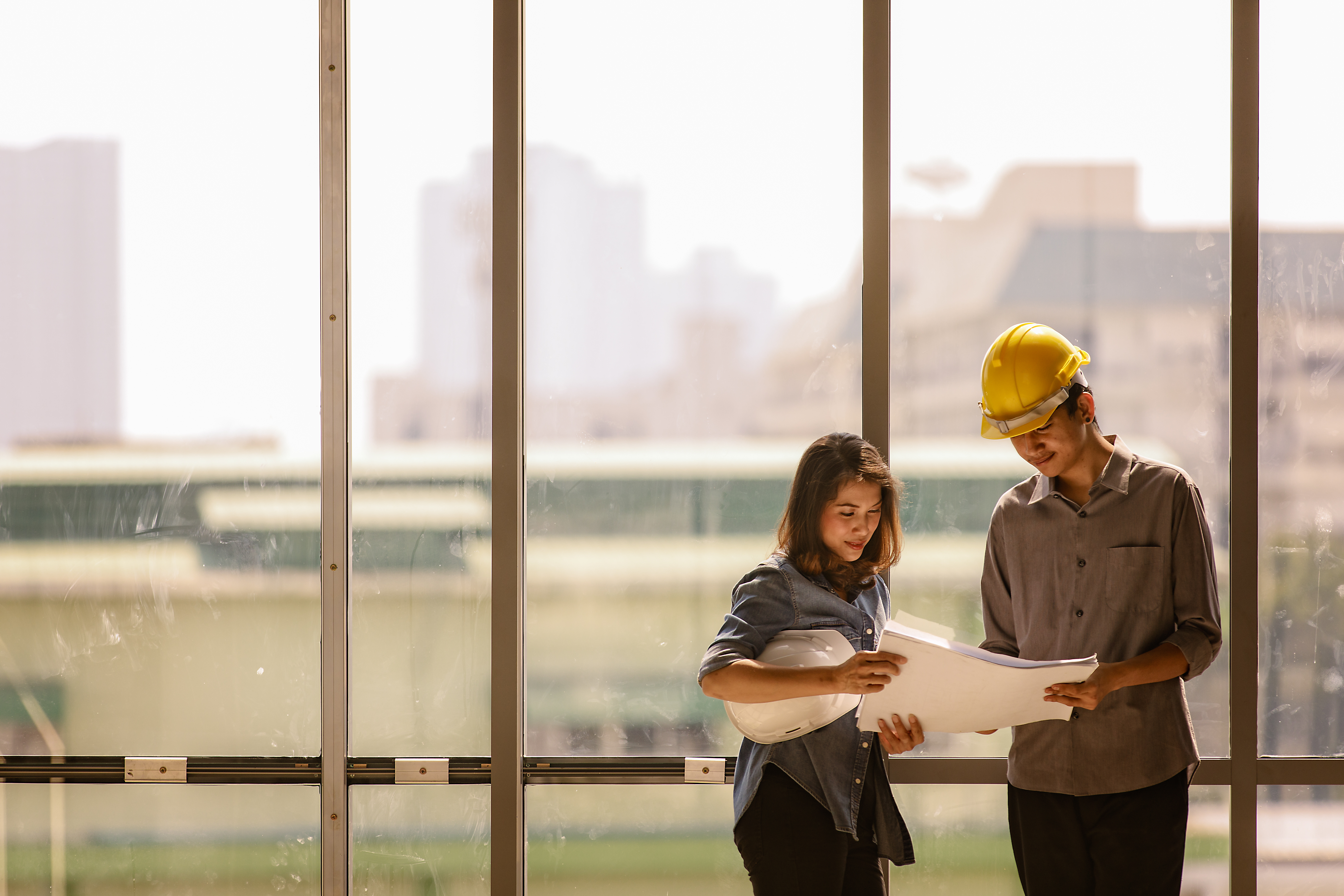 Engineers Reviewing Plans