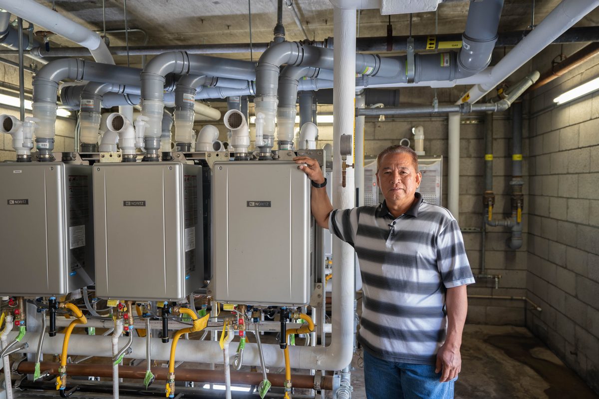 Noritz commercial tankless installation